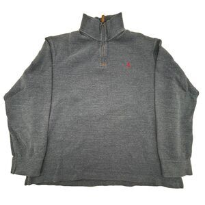 Polo Ralph Lauren 1/4 Zip 100% Cotton Pullover Sweatshirt Mens XL Blue Pony Logo